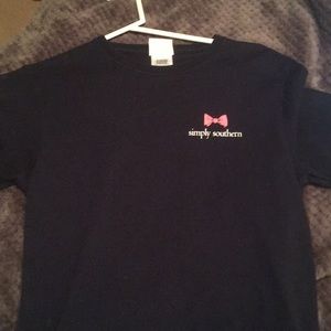 simply southern dark navy short sleeve shirt